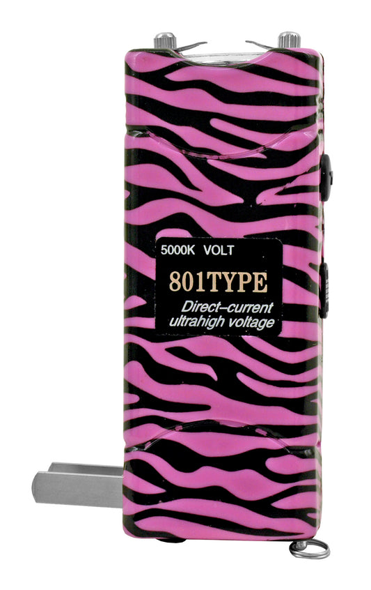 THUNDER BLAST PINK ZEBRA LED FLASHLIGHT STUN GUN
