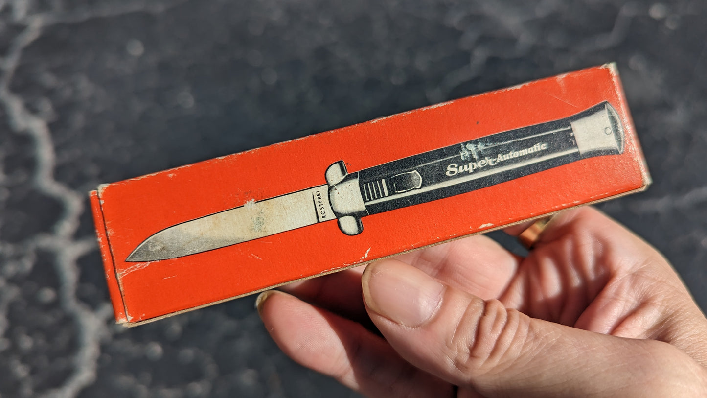 VINTAGE 80'S BLACK "SUPER-AUTOMATIC" D/A OTF KNIFE