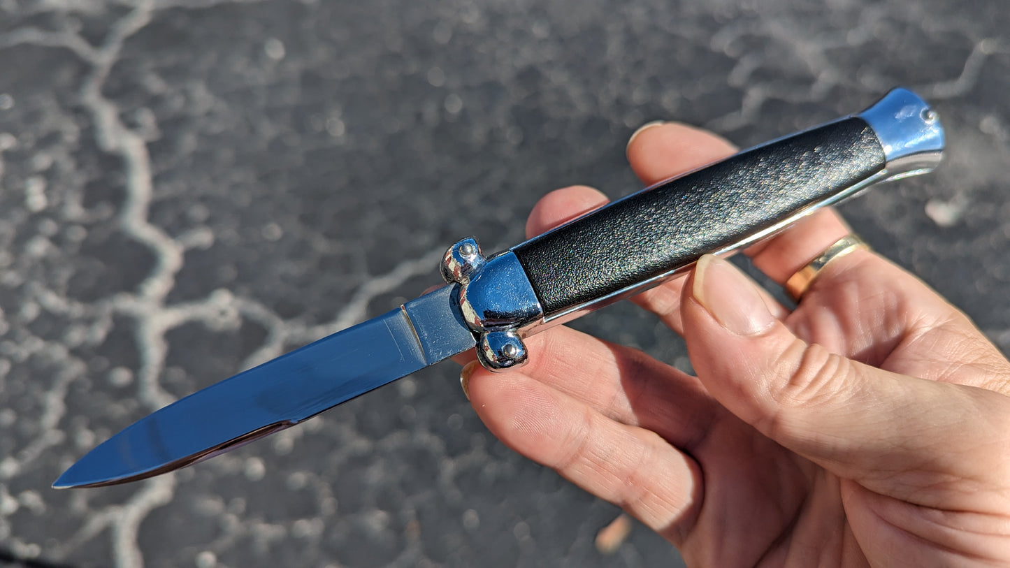 VINTAGE 80'S BLACK "SUPER-AUTOMATIC" D/A OTF KNIFE