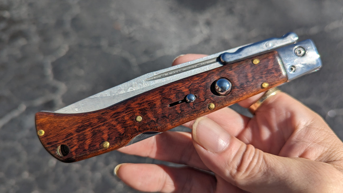 AKC WORLD 11" ROMA DAMASCUS SNAKEWOOD SWINGUARD