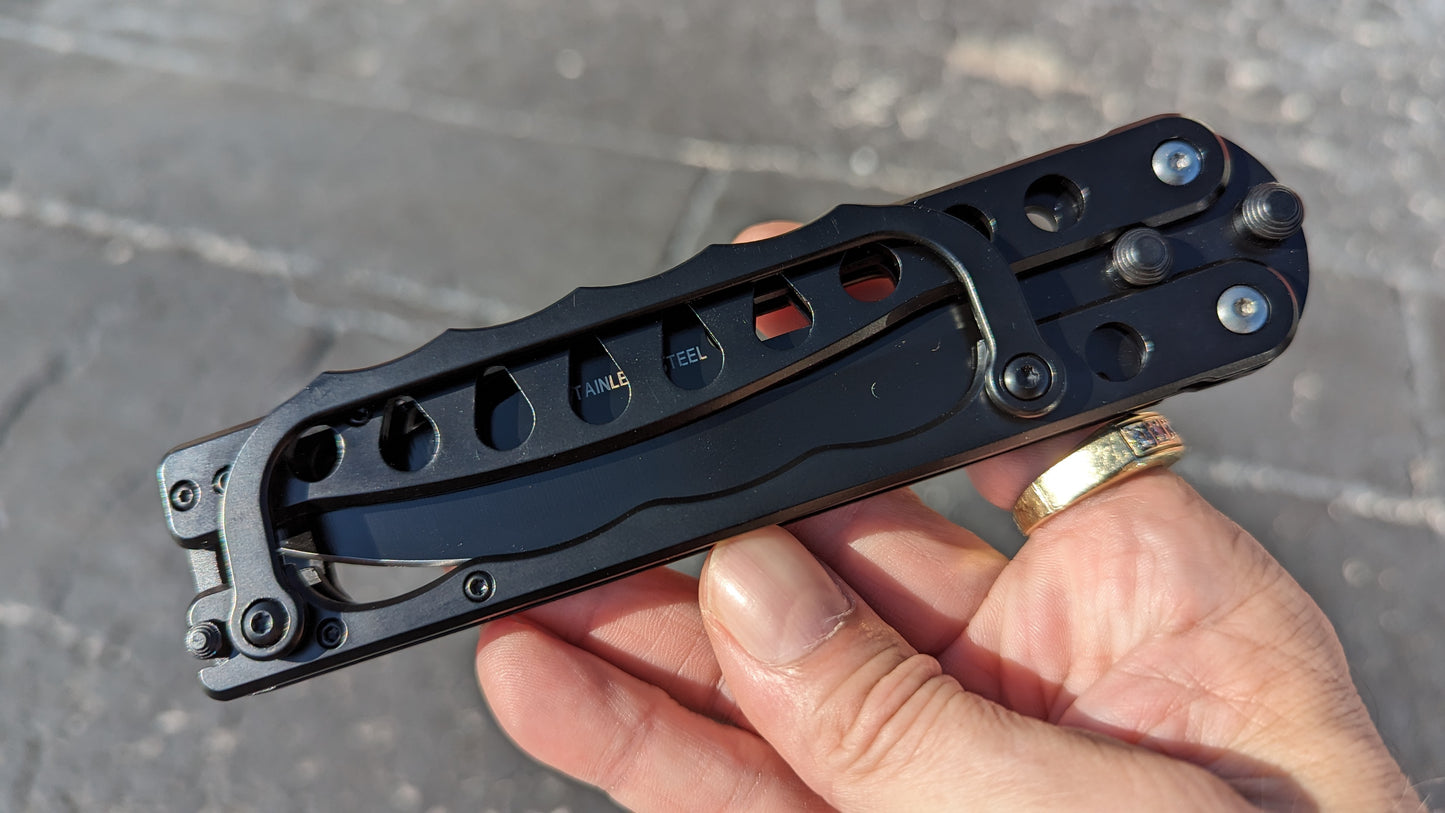 Super Knife Black Trench Balisong Zombie Killer