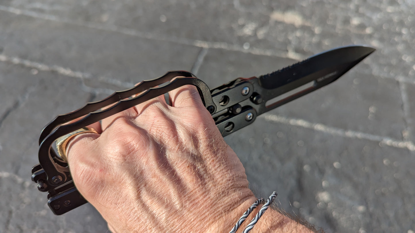 Super Knife Black Trench Balisong Zombie Killer