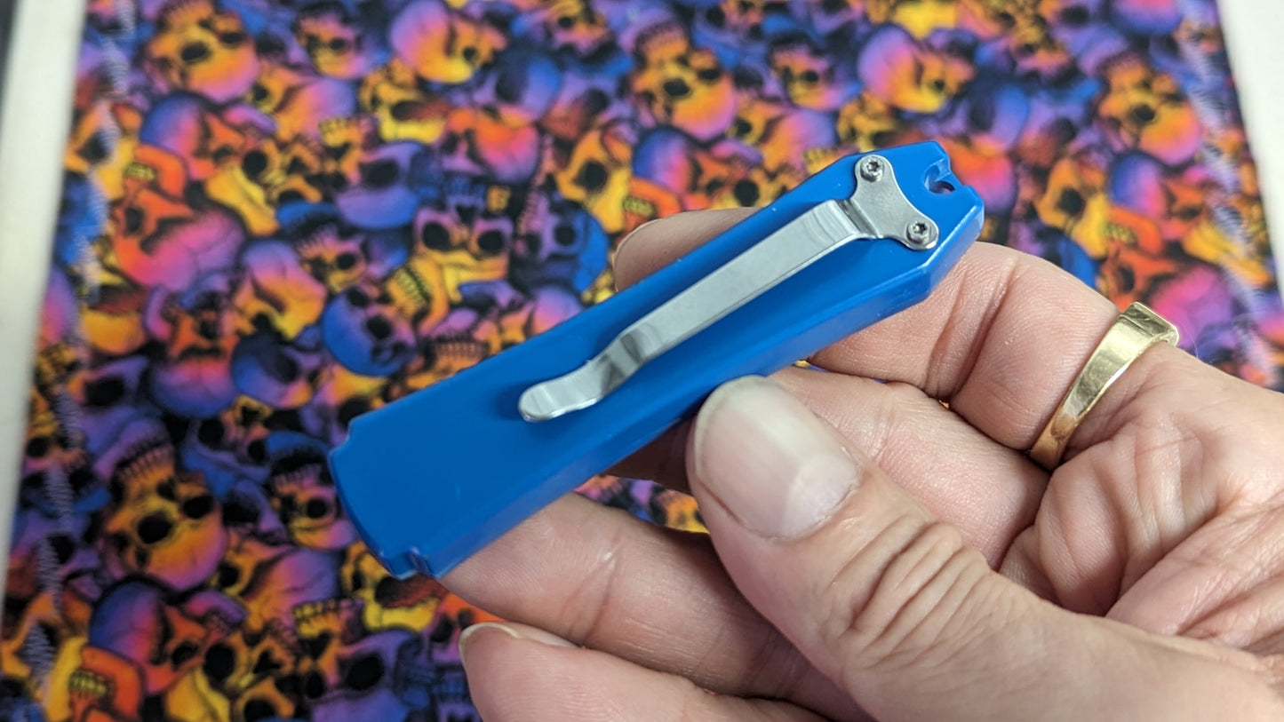 BLUE MINI COFFIN SCALPEL OTF KNIFE
