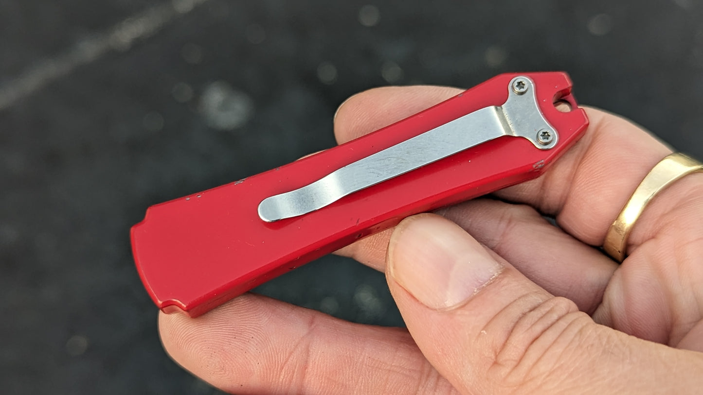 RED MINI COFFIN SCALPEL OTF KNIFE