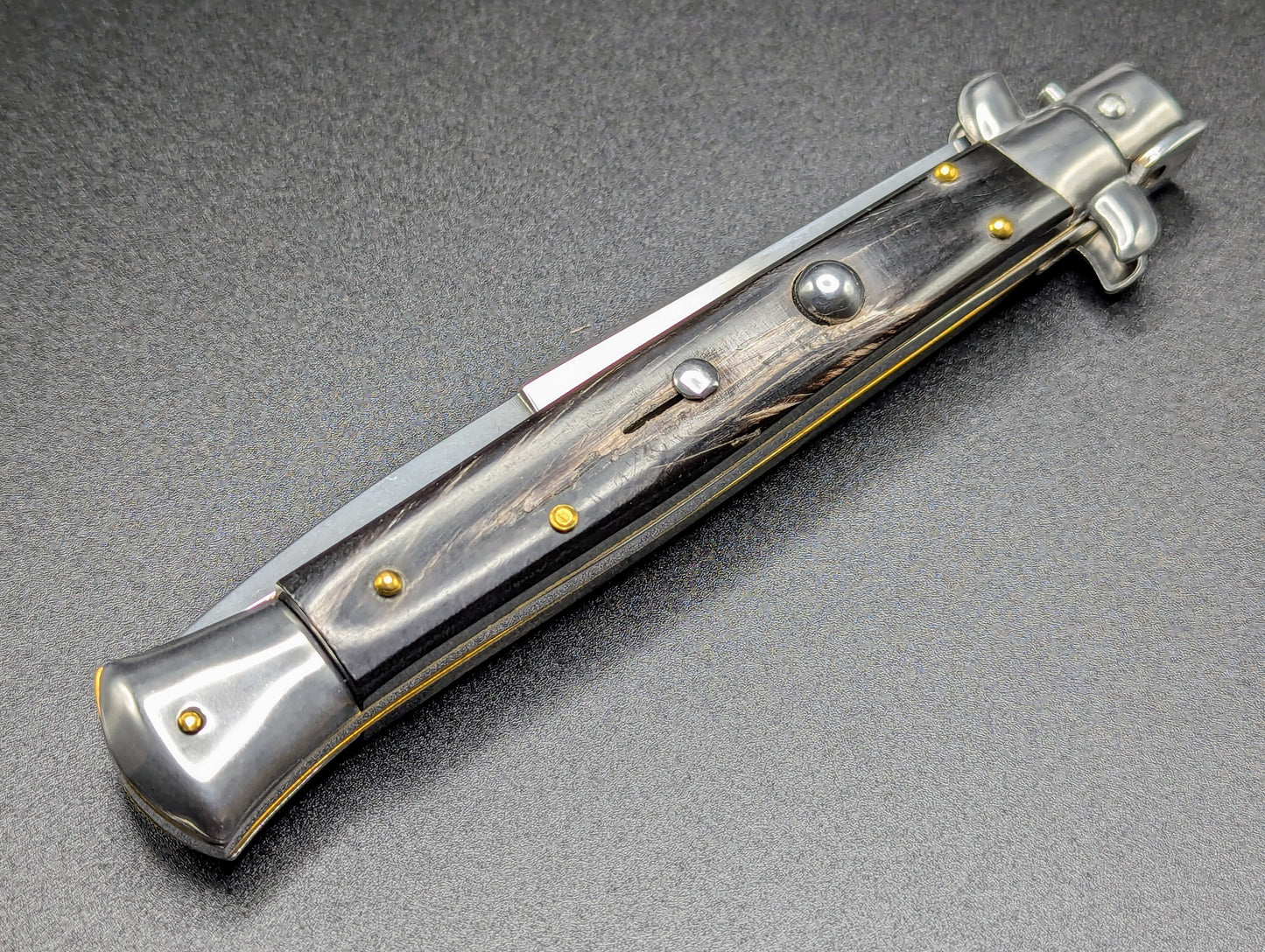 11" FRANK BELTRAME BUFFALO HORN ITALIAN STILETTO BAYONET