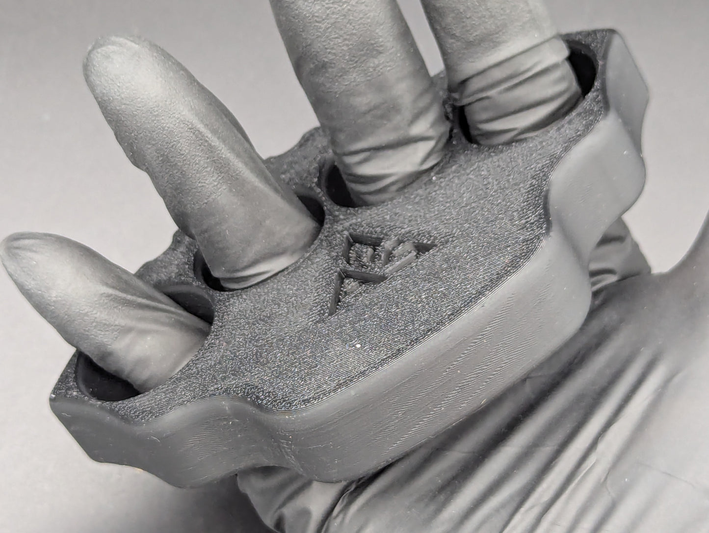 BLACK NPE 3/4" A.R.S. FAT BOY 3D PRINTED KNUCKLE DUSTER