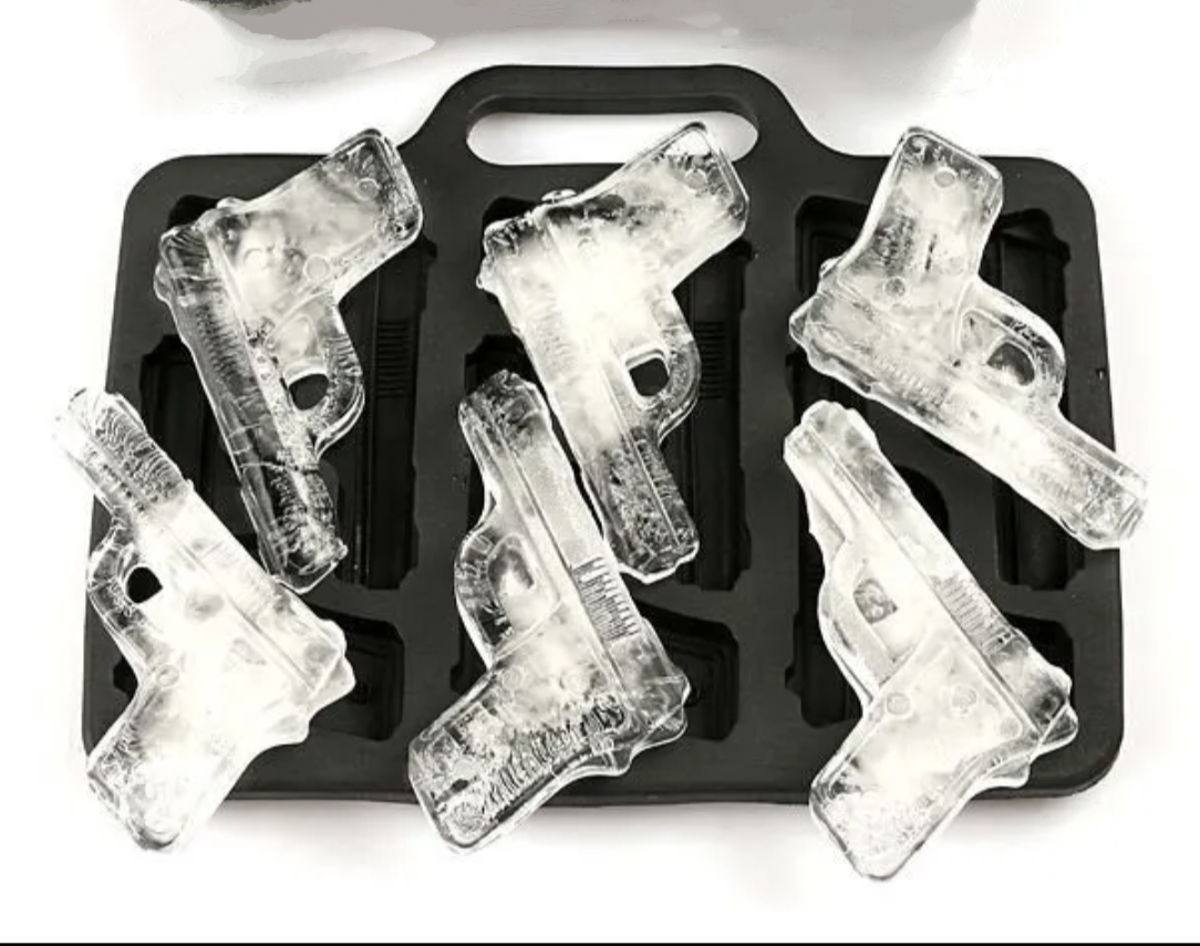 Silicone 6 PC Pistol Ice Cube Maker