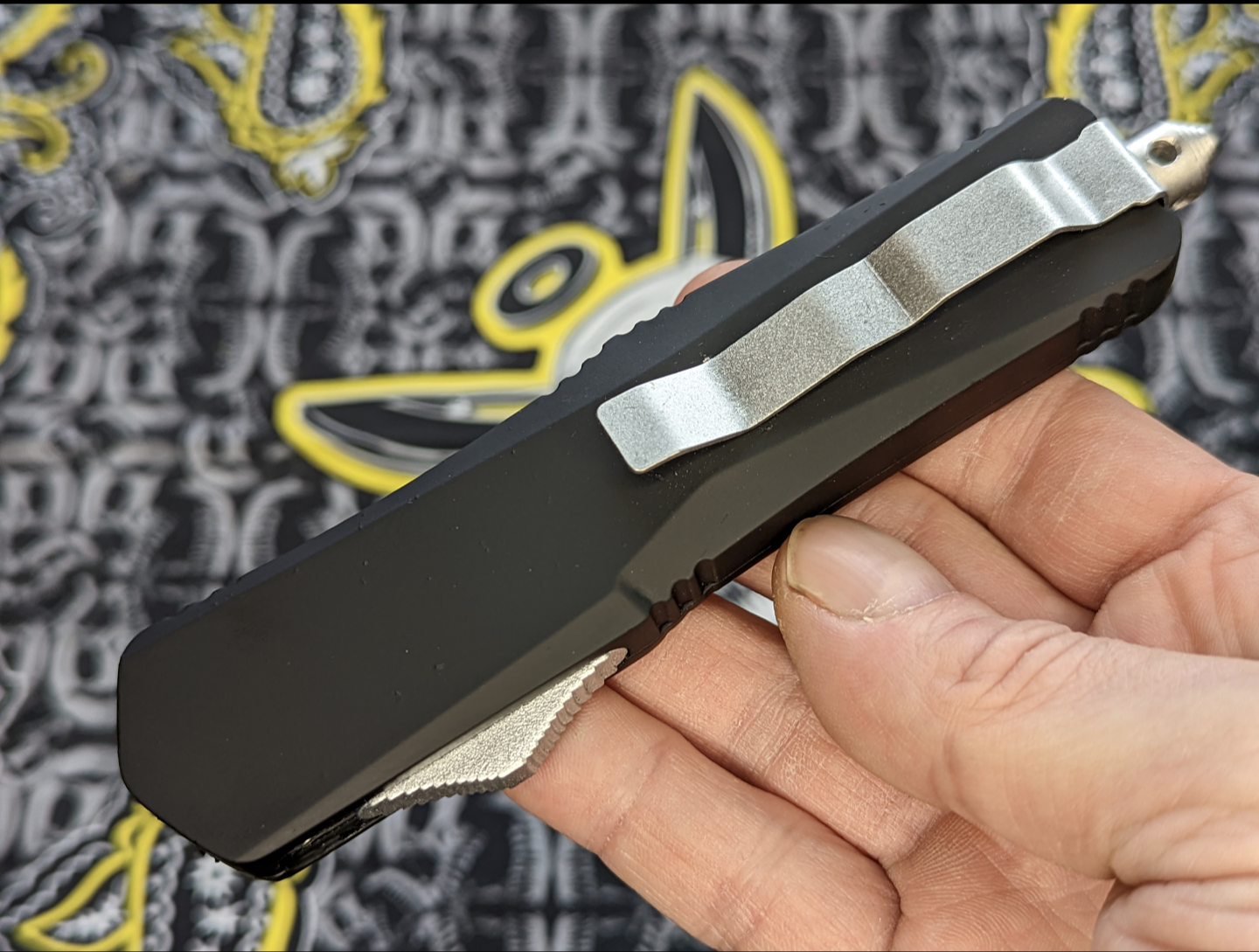 9" Tactical Kris Blade Dual Action OTF Knife