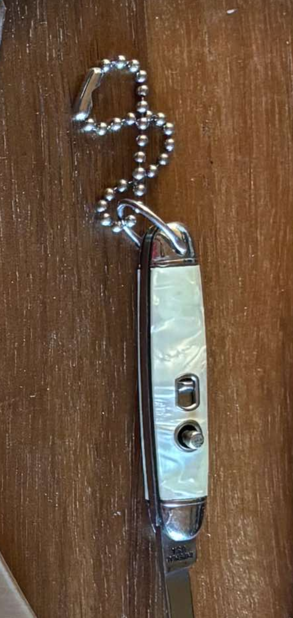 Antique Imperial Cracked Ice Keyring Switchblade Knife