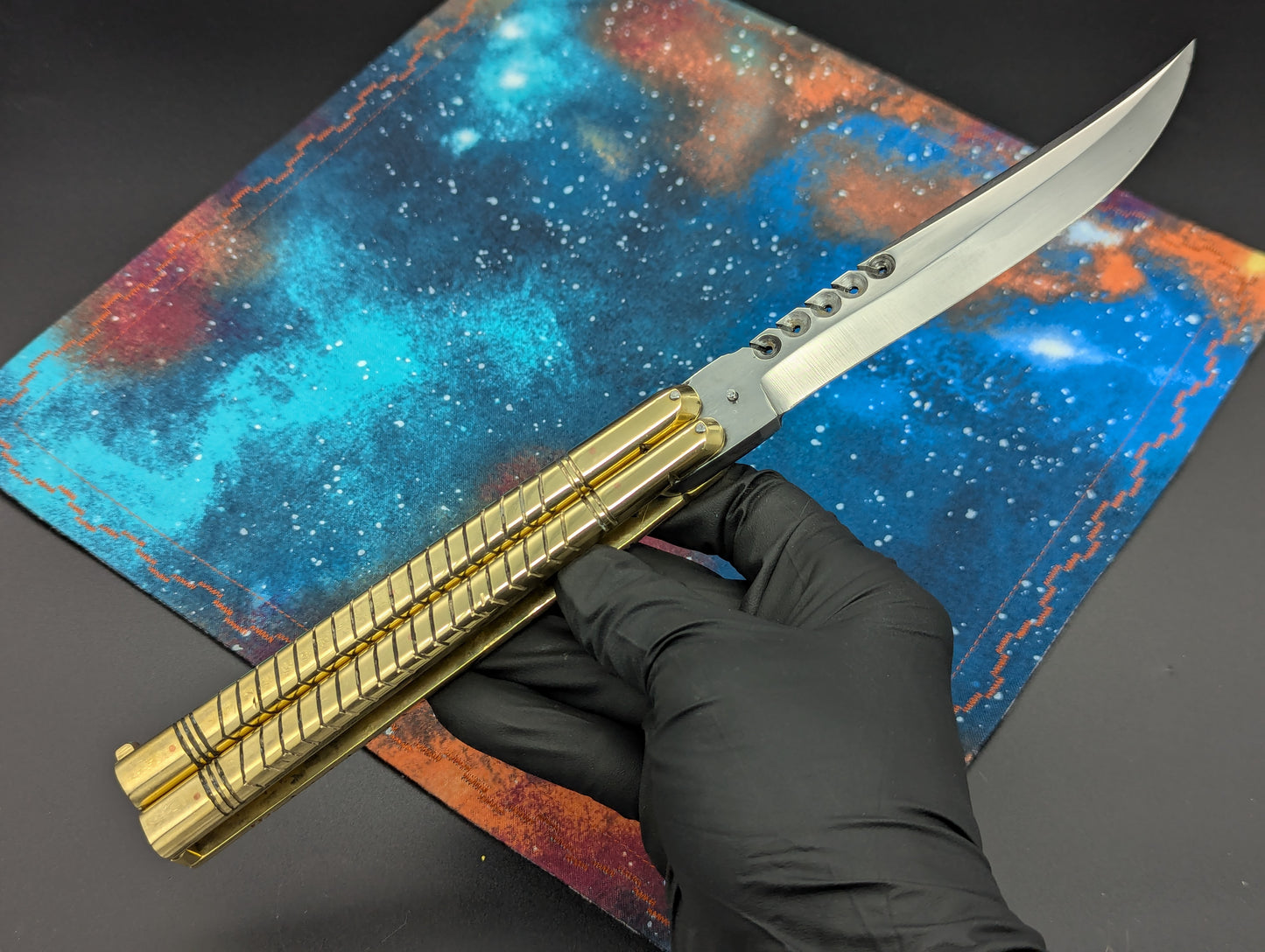 11" Classic Rambo Blade Ultra Heavy Brass FHM Balisong