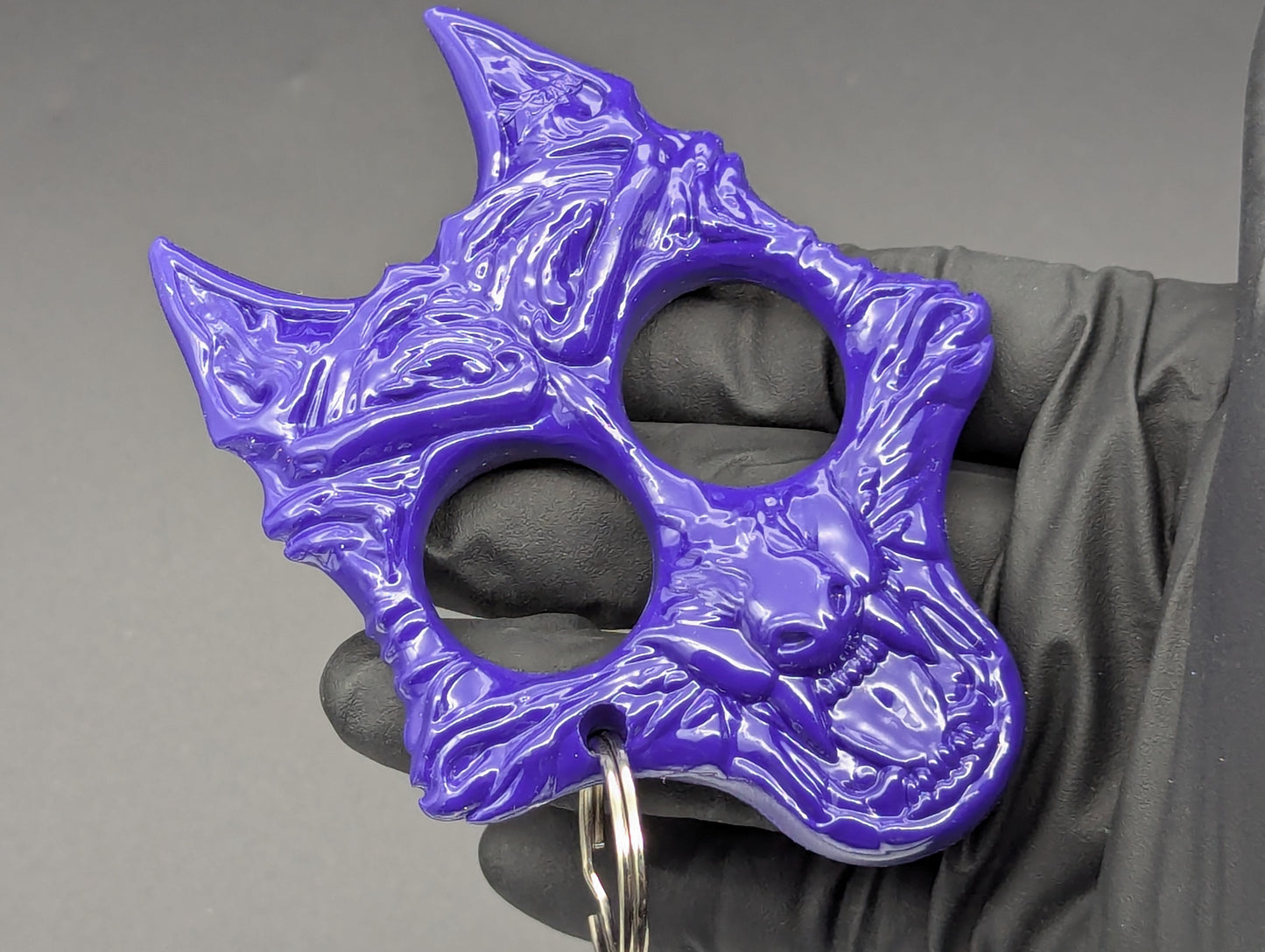 PURPLE ABS WEREWOLF SELF DEFENSE KEYRING