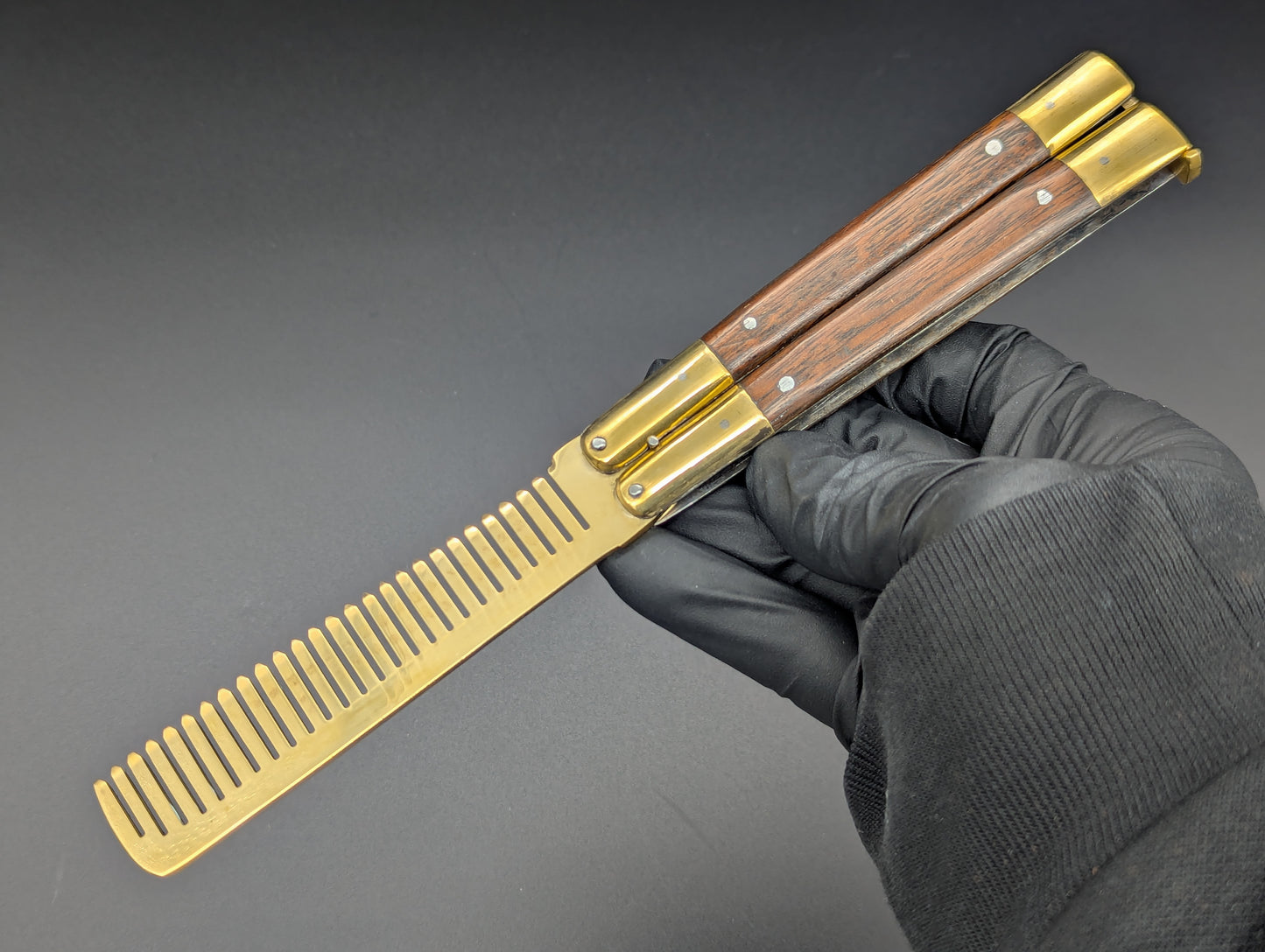 Philippines Handmade Wood & Brass Balisong Comb