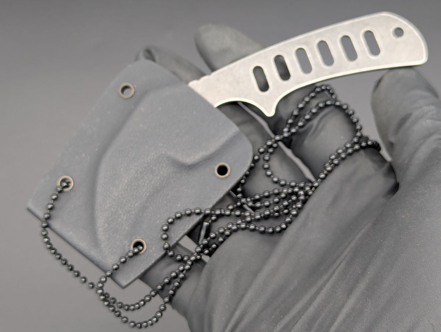 Stonewashed Hawkbill Steel Neck Knife