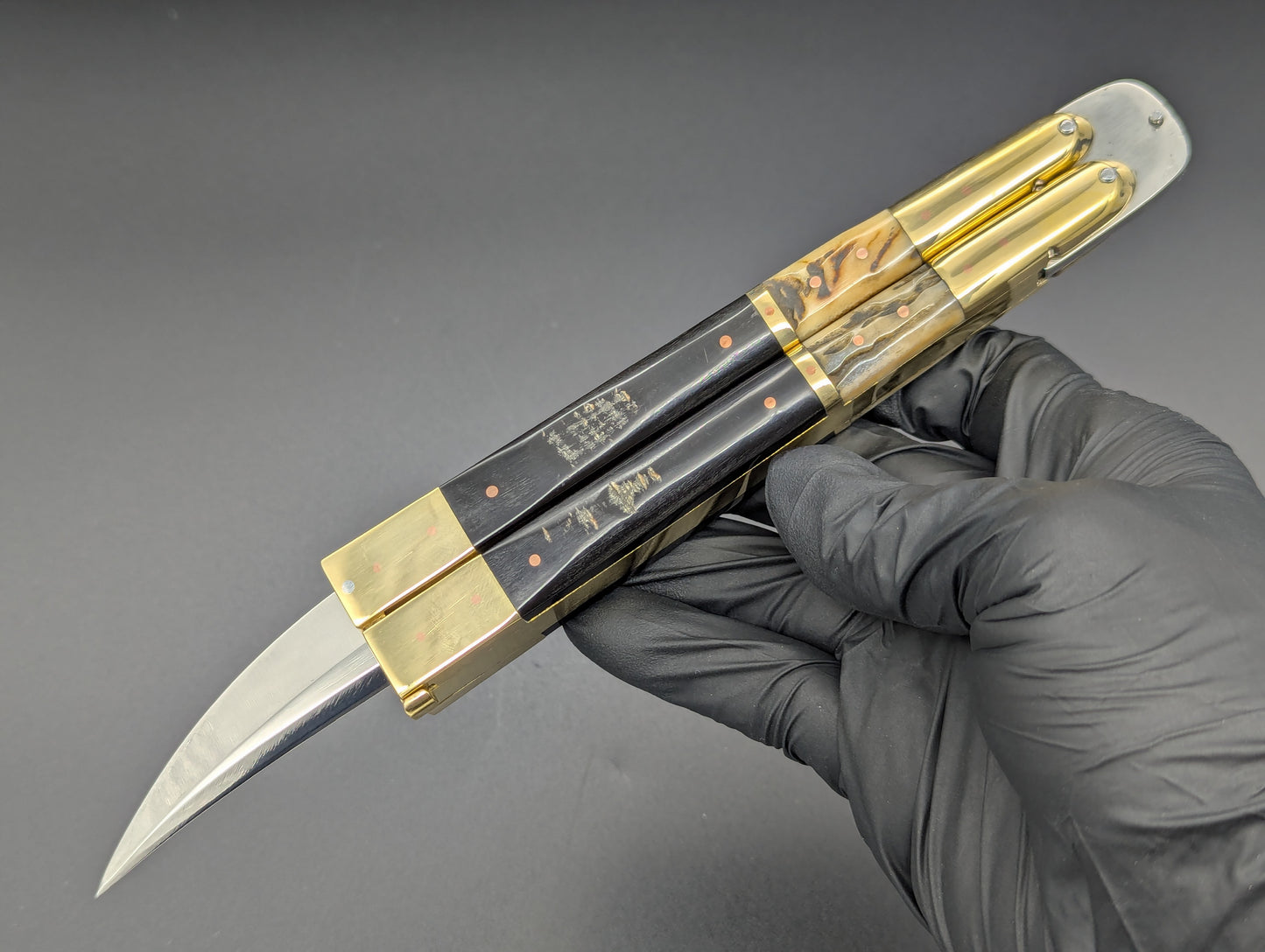 14.25" BUSISI XL BLADE FHM PHILIPPINES BALISONG DEER/ BUFF