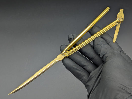 "FHM" PHILIPPINES HANDMADE BRASS BALISONG PEN