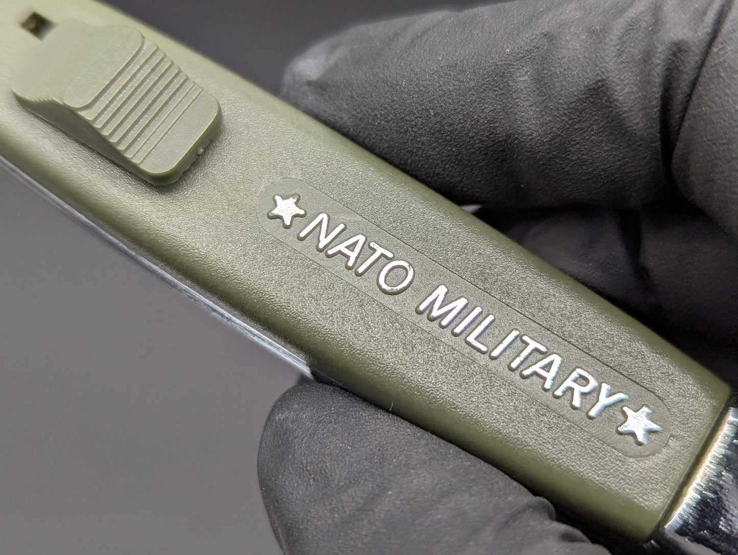 RARE NOS VINTAGE 80's TAIWAN GREEN NATO MILITARY OTF KNIFE