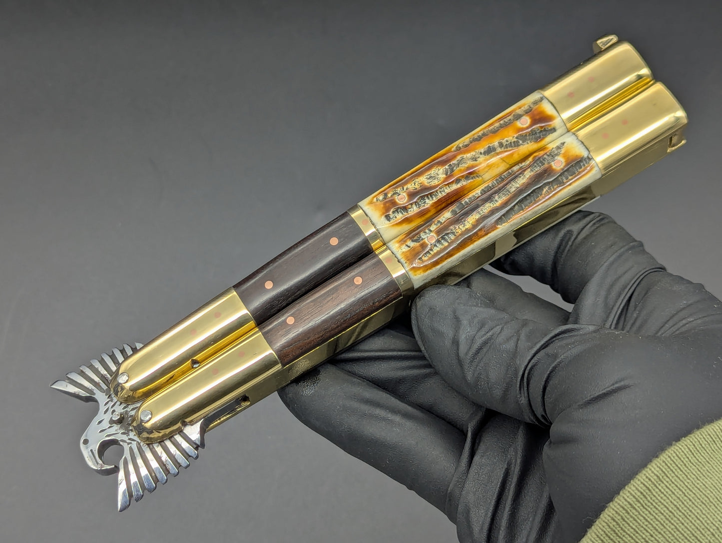 11.25" PHILIPPINES HANDMADE BALISONG EAGLE TANG TANTO