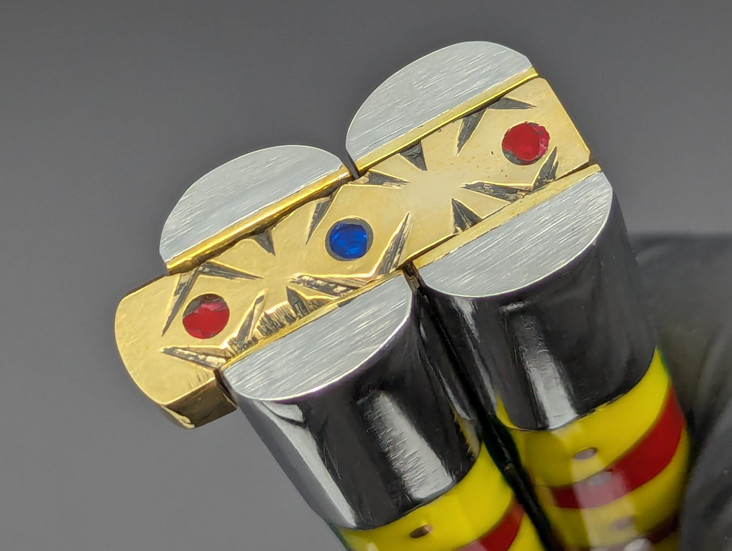 29cm 256g FIESTA STRAIGHT RAZOR FHM BALISONG YELLOW/ RED