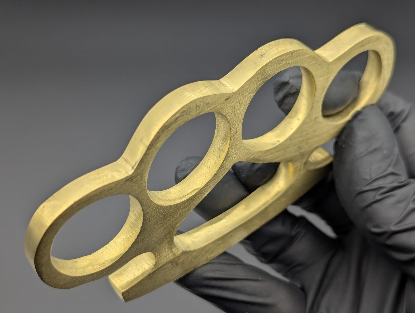 PRESS YOUR LUCK SOLID BRASS STOCK KNUCKLE DUSTER