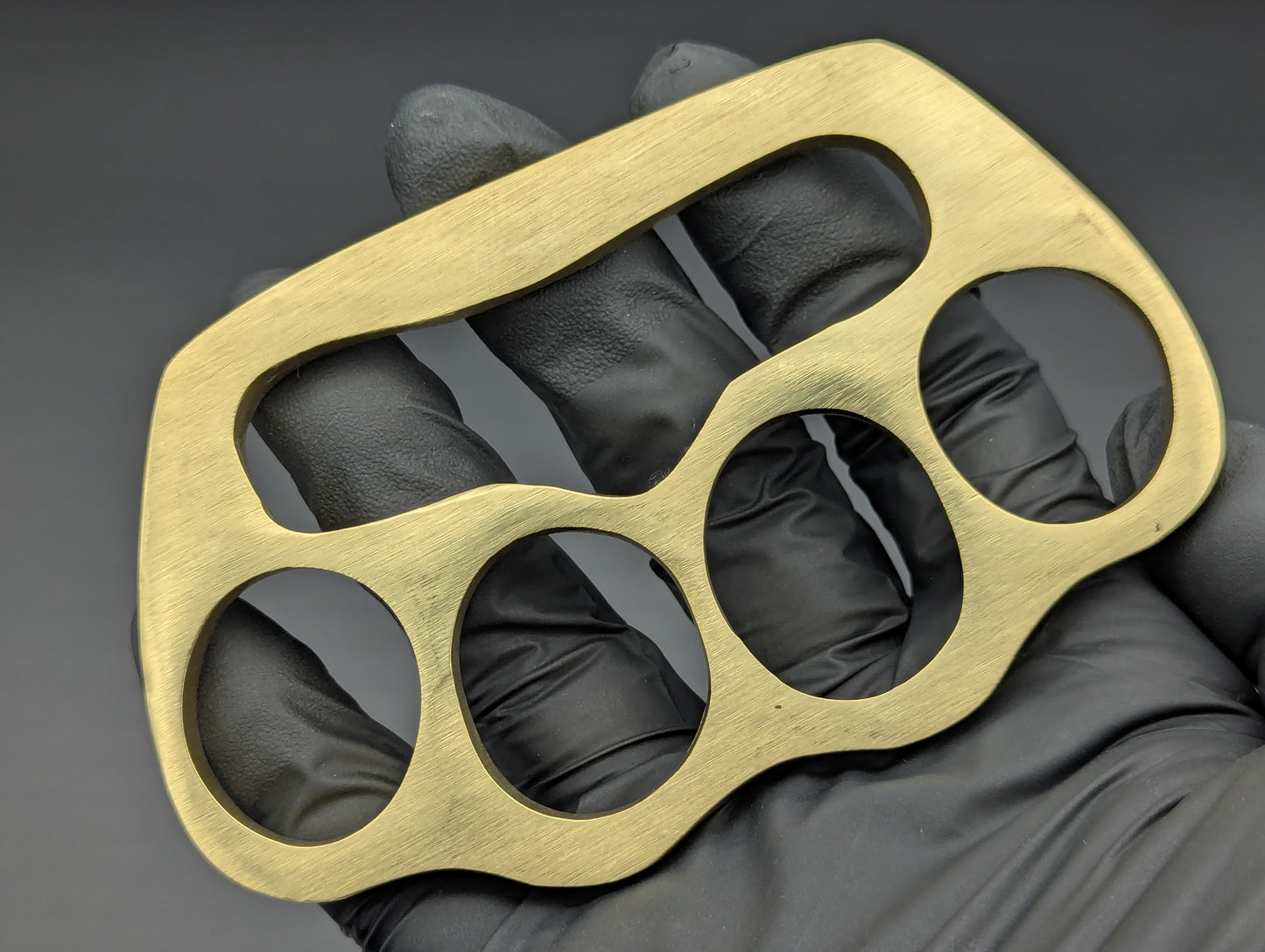 SHUT YOUR MOUTH SOLID BRASS KNUCKLE DUSTER