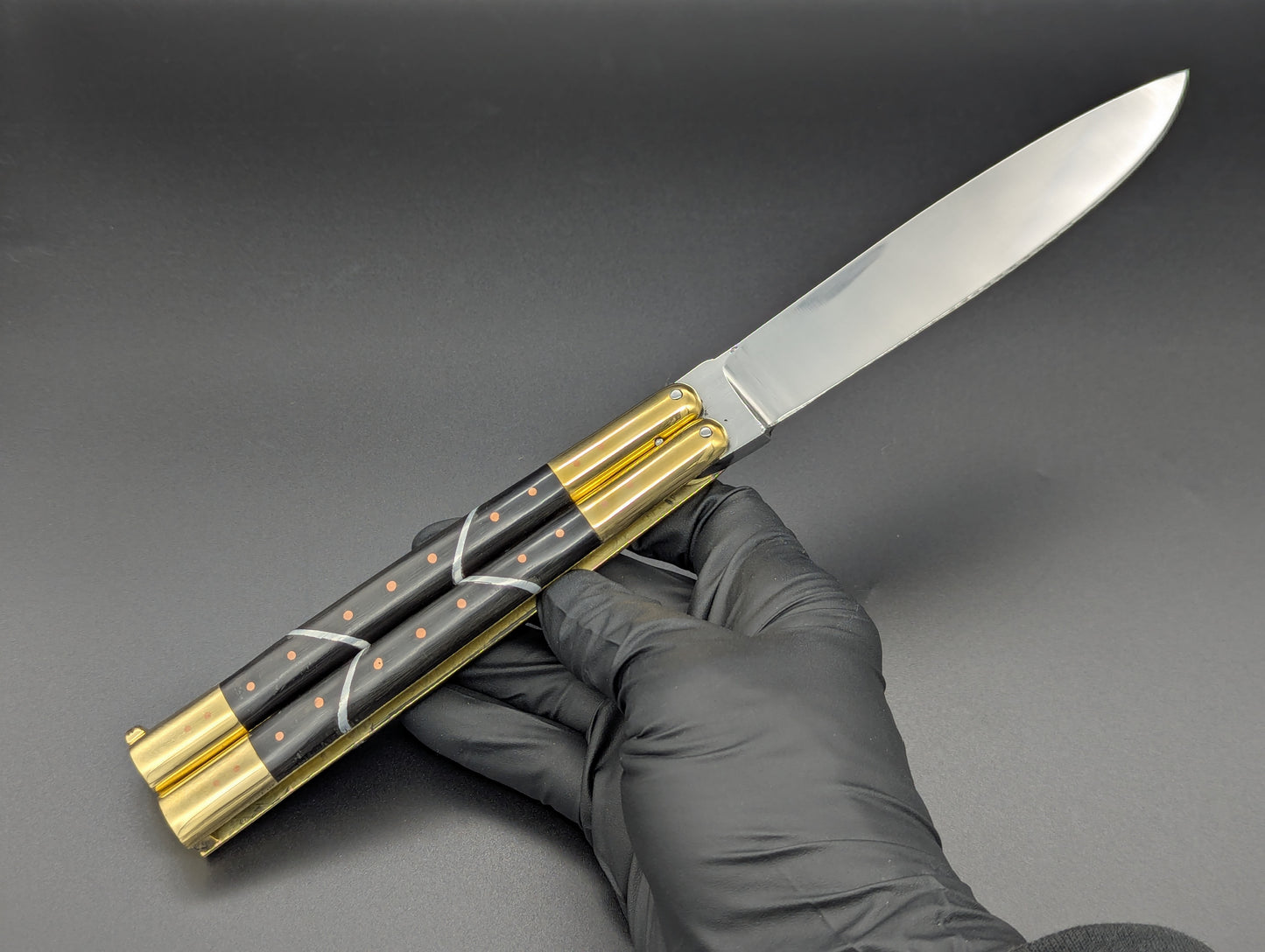 11" ABEST CUSTOM CARABAO HORN FHM BALISONG #2