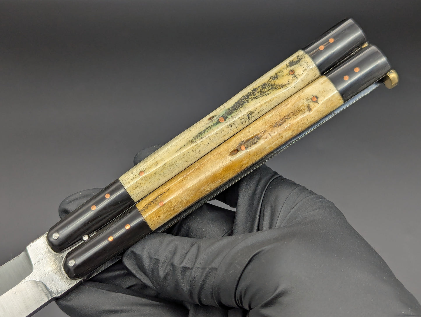 11" AGED BONE CARABOA HORN CLIP POINT BLADE TAAL BATANGAS PHILIPPINES