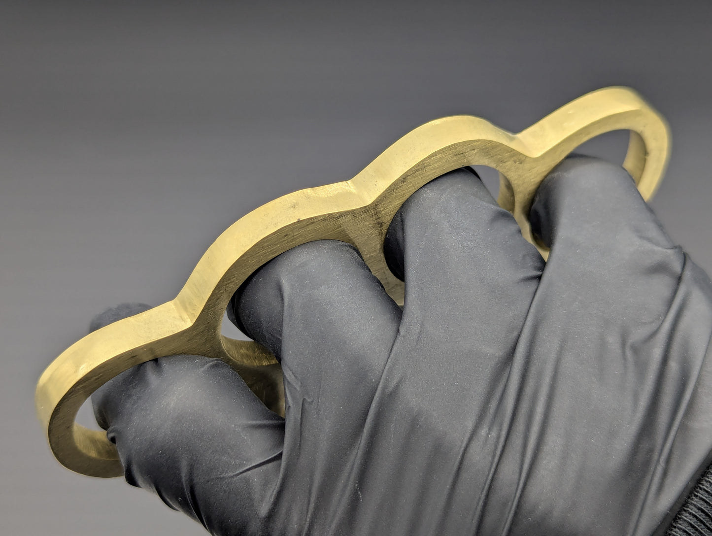 PRESS YOUR LUCK SOLID BRASS STOCK KNUCKLE DUSTER