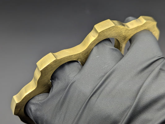 Solid Brass Keyring Belt Loop Knuckle Duster