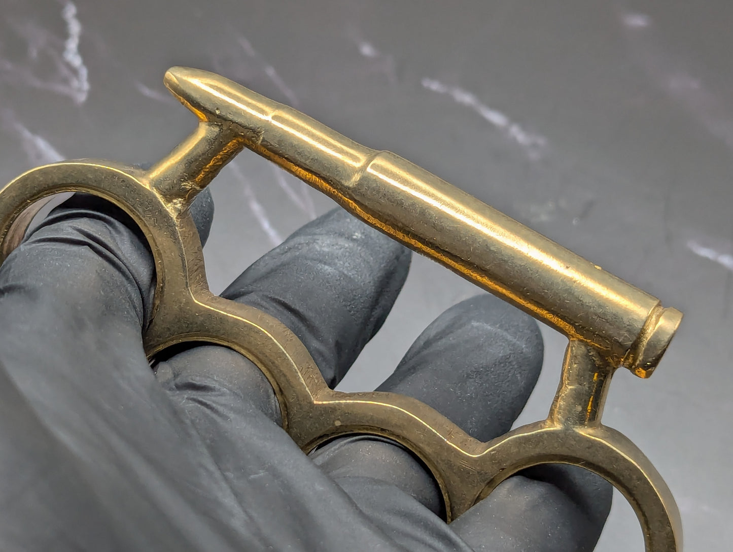 BRASS BULLET SOLID CASTED BRASS KNUCKLE DUSTER