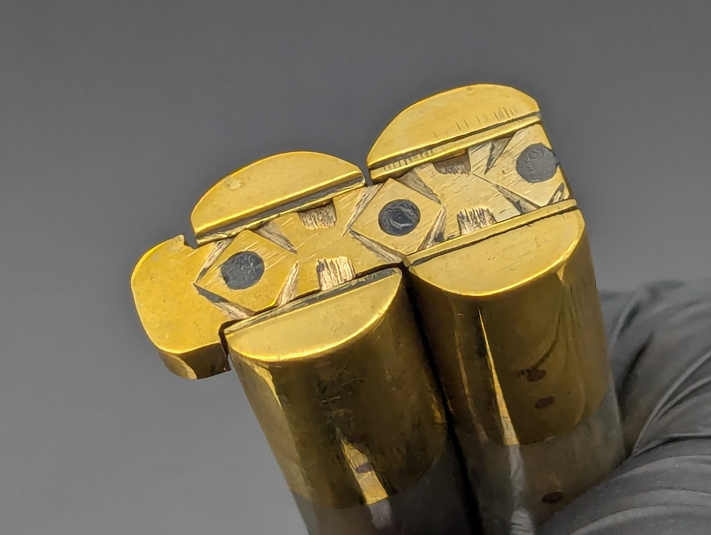 11" FHM 2-TONE HORN & BRASS BALISONG KRIS BLADE