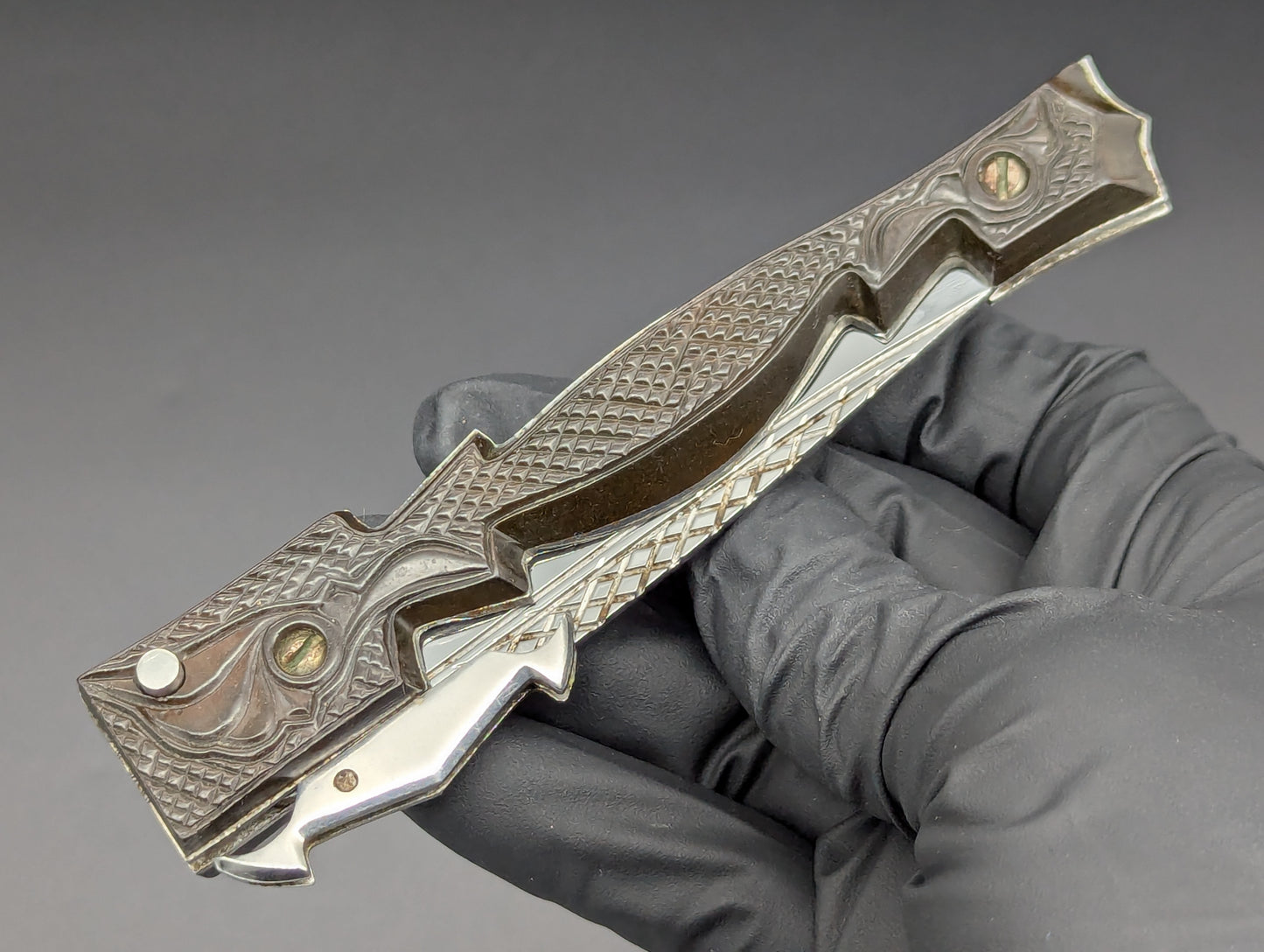 Vintage Soviet Era GOTHIC DAGGER Russian Prison Switchblade Knife