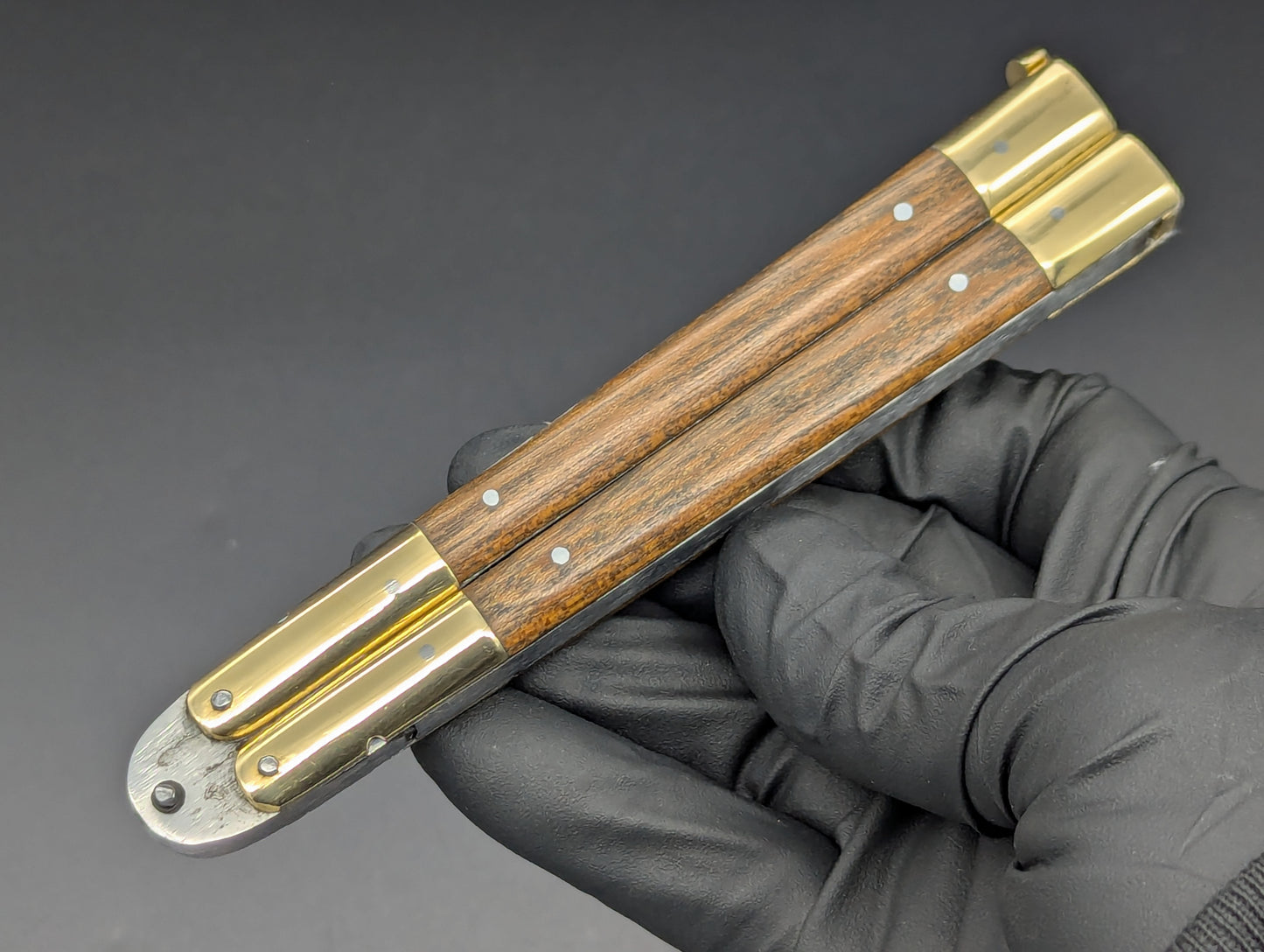 9" FHM Slim Narrawood Balisong Clip Point