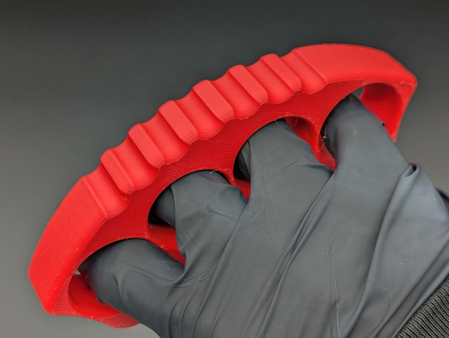 RED NPE 3/4" A.R.S. FAT BOY 3D PRINTED KNUCKLE DUSTER