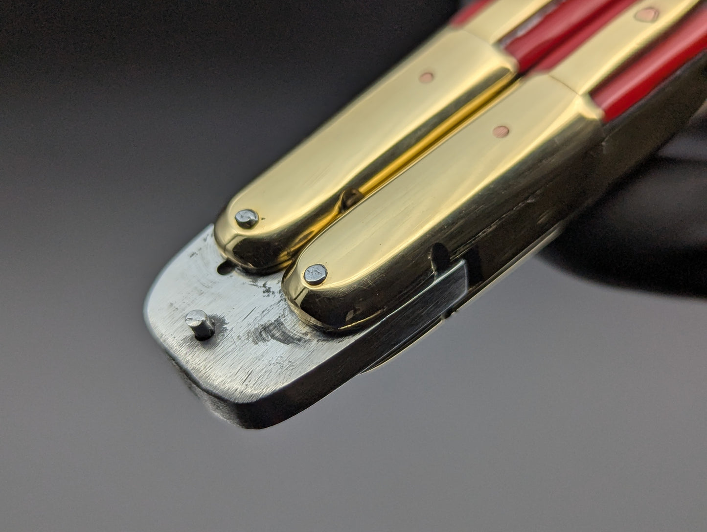 9" KRIS KALAPKUP RED FHM BALISONG KNIFE