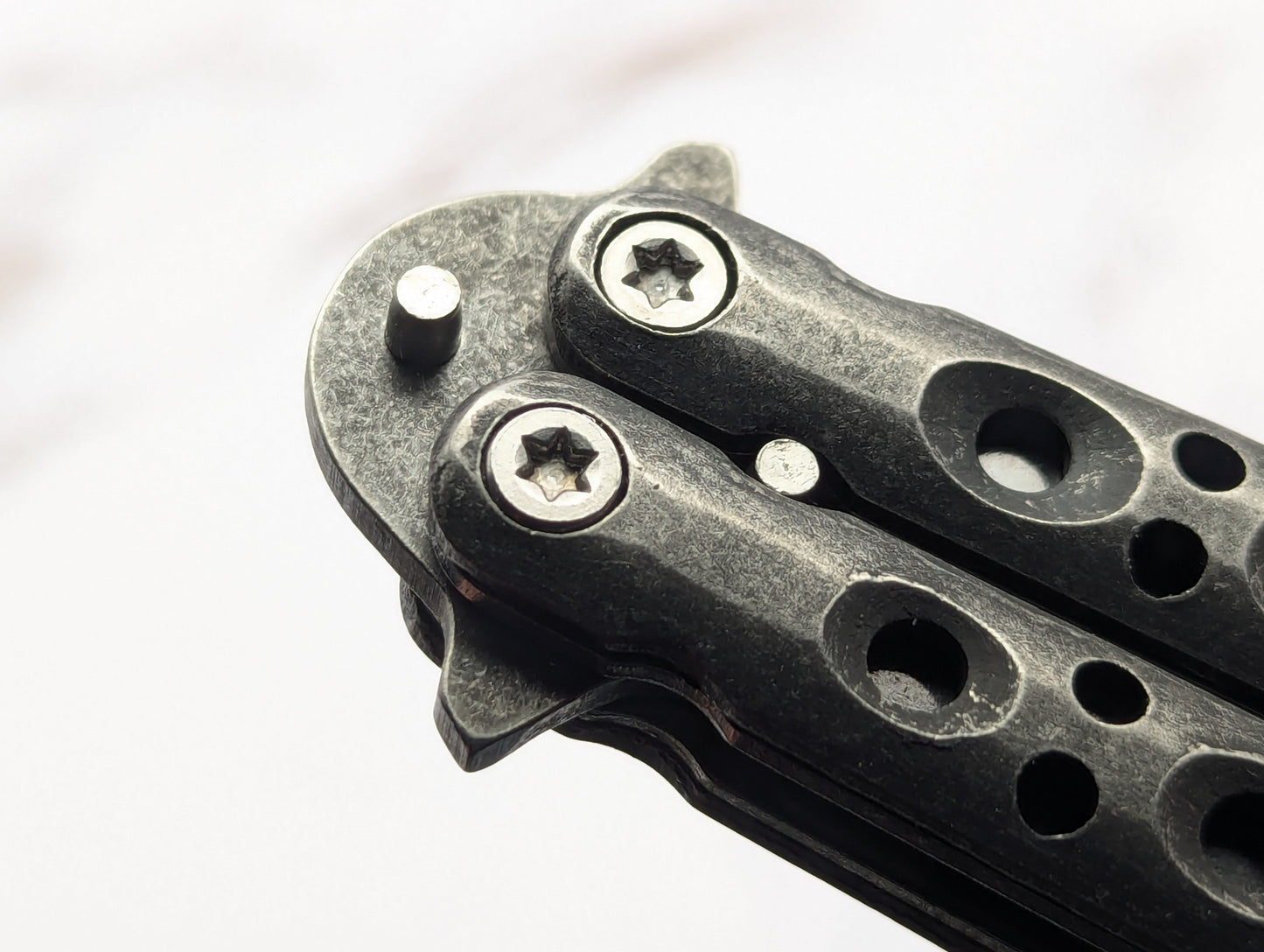 9" Stonewashed Spartan Balisong Butterfly Knife