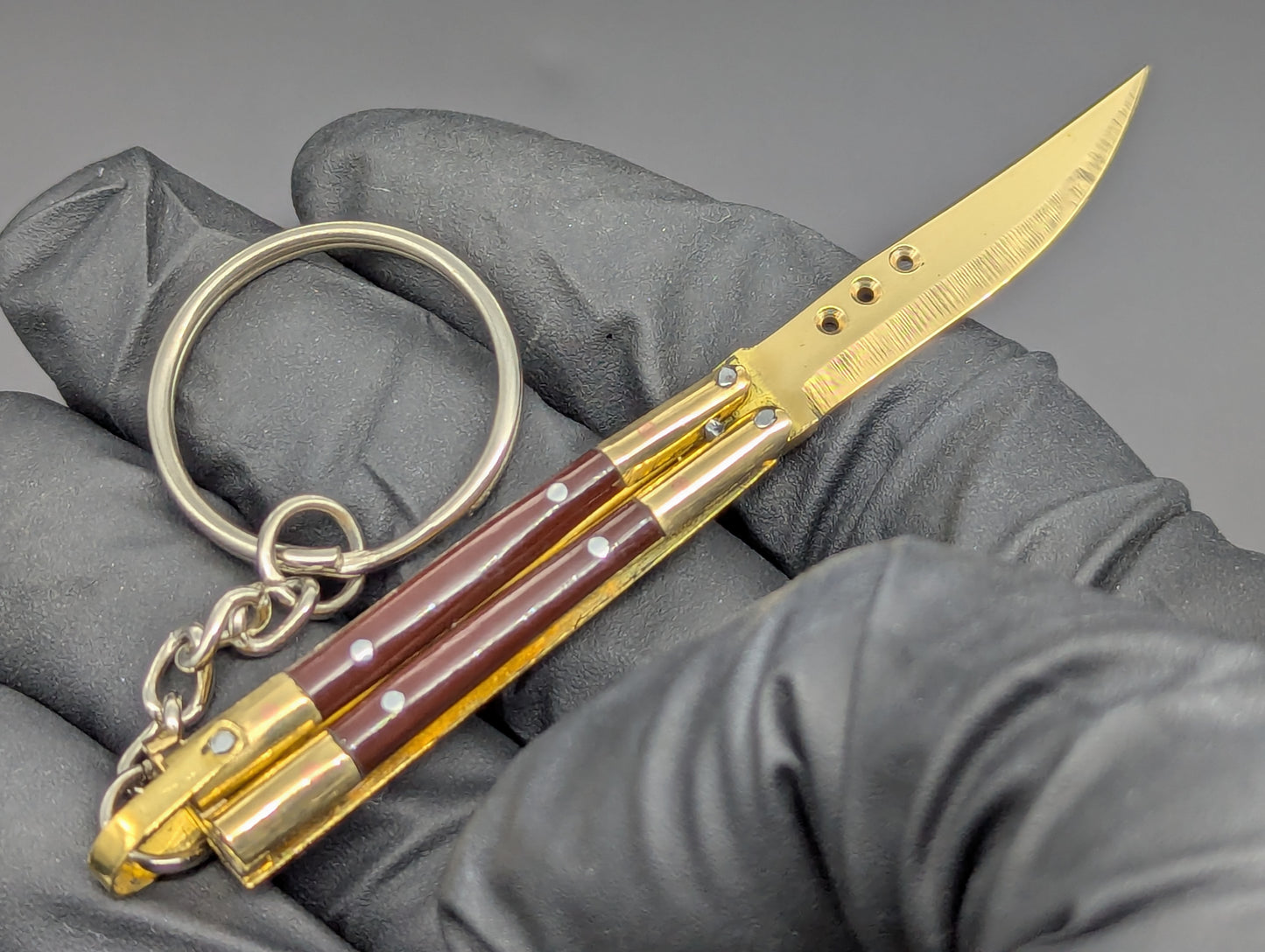 Mini FHM Philippines Handmade Balisong Keyring Brown