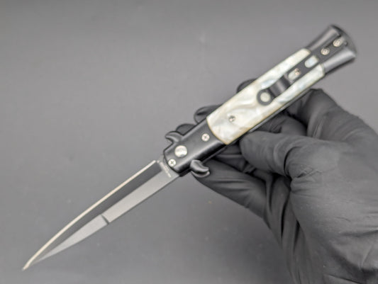 TACTICAL PEARL MILANO DIABLO STILETTO SWITCHBLADE KNIFE