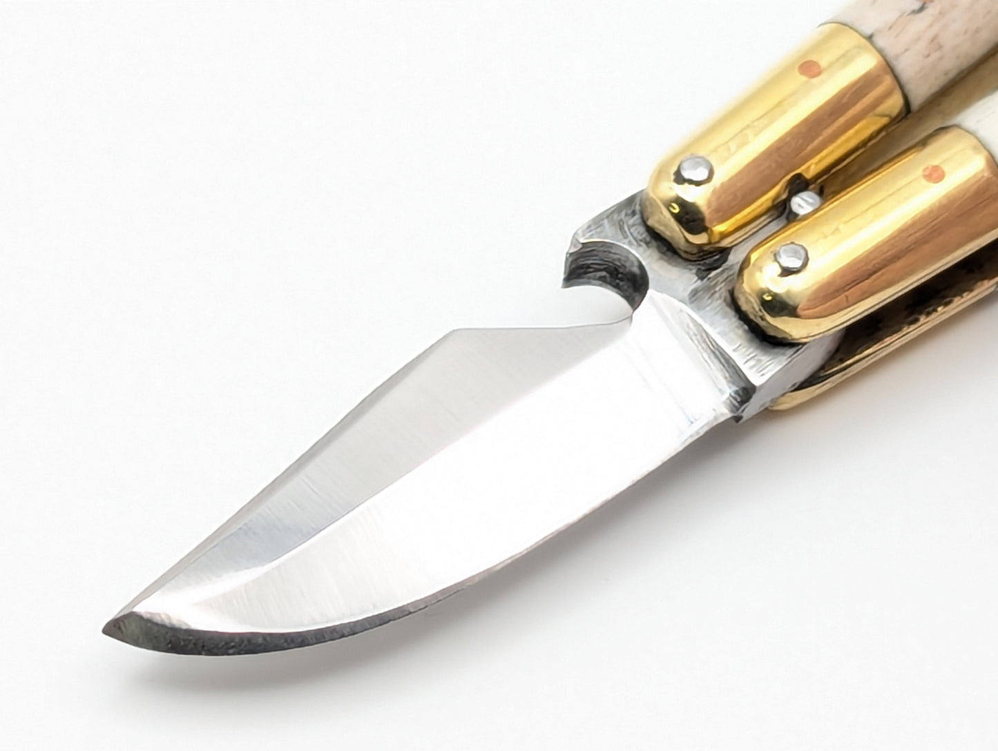 Minion II White Bone FHM Balisong Bottle Opener