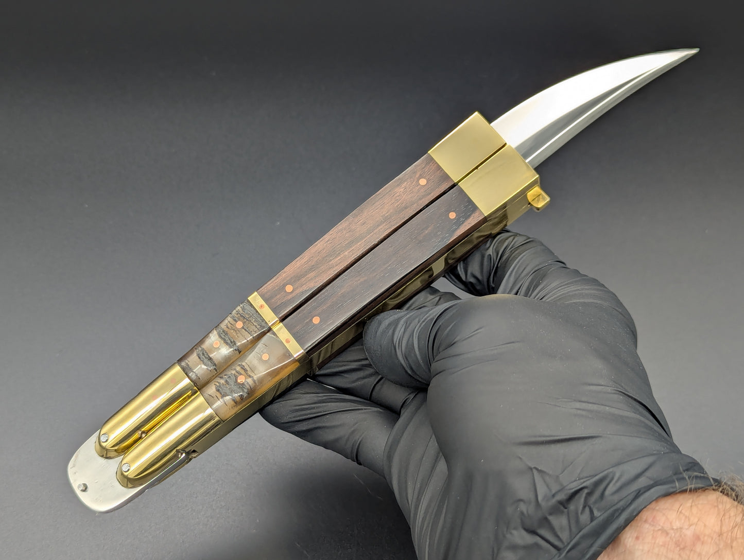 14.25" WOOD & HORN BUSISI XL BLADE FHM BALI CLIP POINT