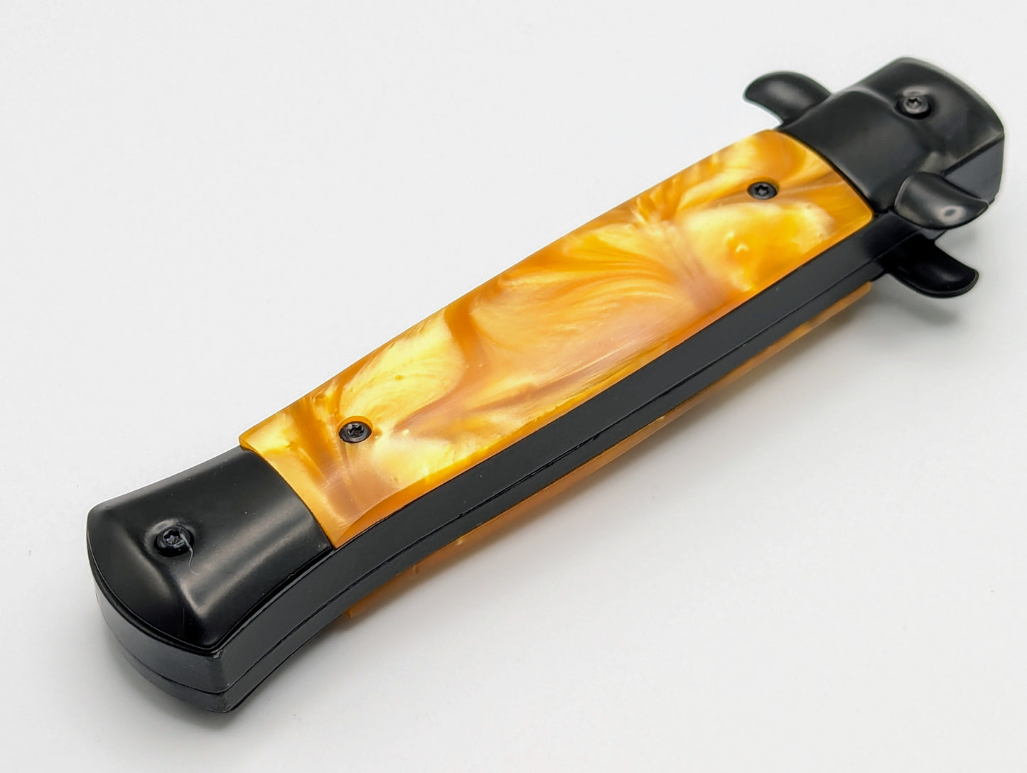 9" MAFIA ITALIAN STYLE D/A OTF KNIFE BK & GOLD