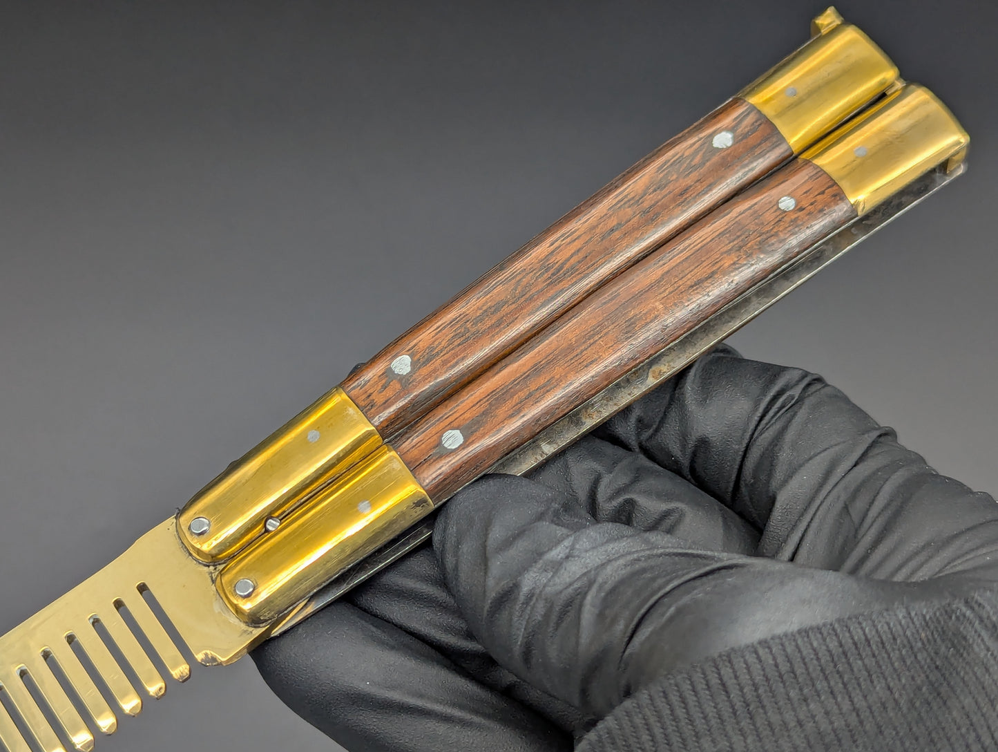 Philippines Handmade Wood & Brass Balisong Comb