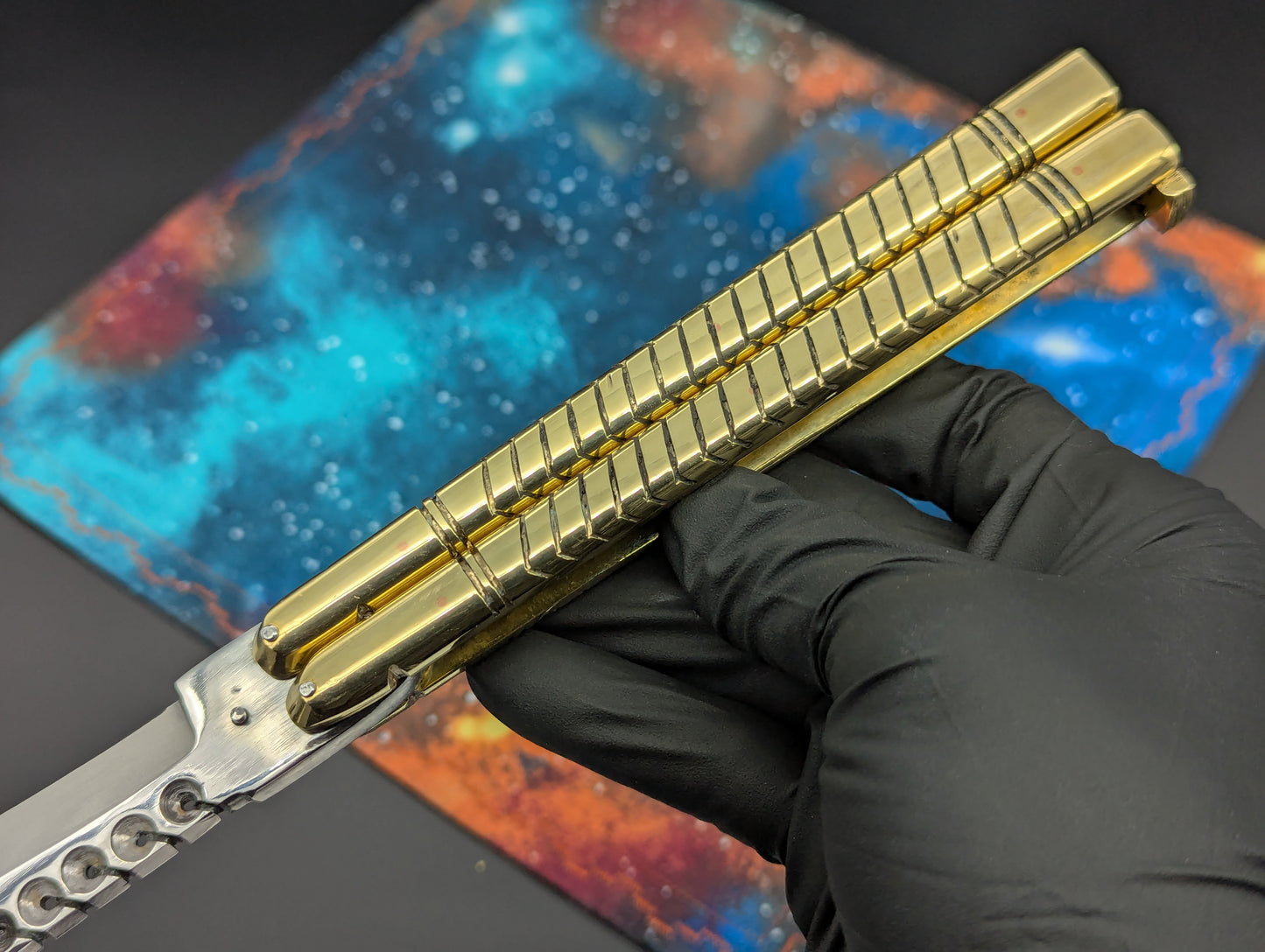 11" Classic Rambo Blade Ultra Heavy Brass FHM Balisong