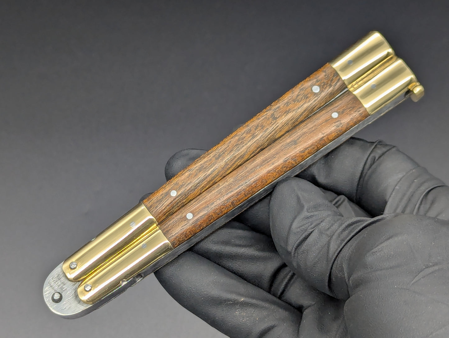 9" FHM Slim Narrawood Balisong Drop Point