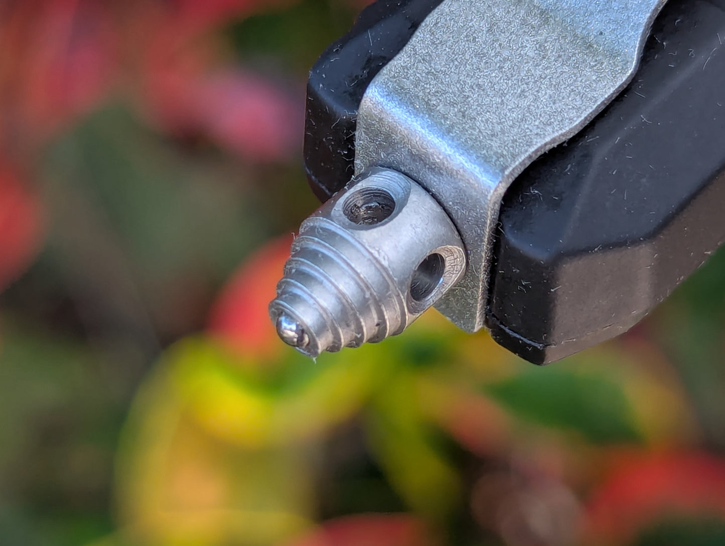 7" Black Mini Tanto Serrated D/A OTF Knife