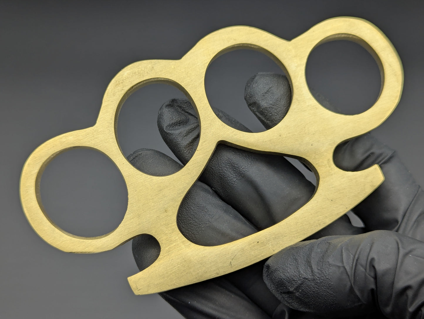 PRESS YOUR LUCK SOLID BRASS STOCK KNUCKLE DUSTER
