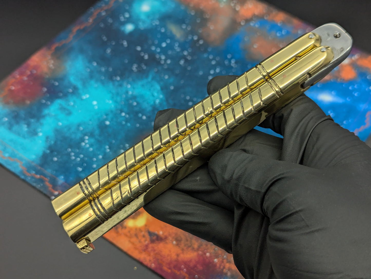 11" Classic Rambo Blade Ultra Heavy Brass FHM Balisong