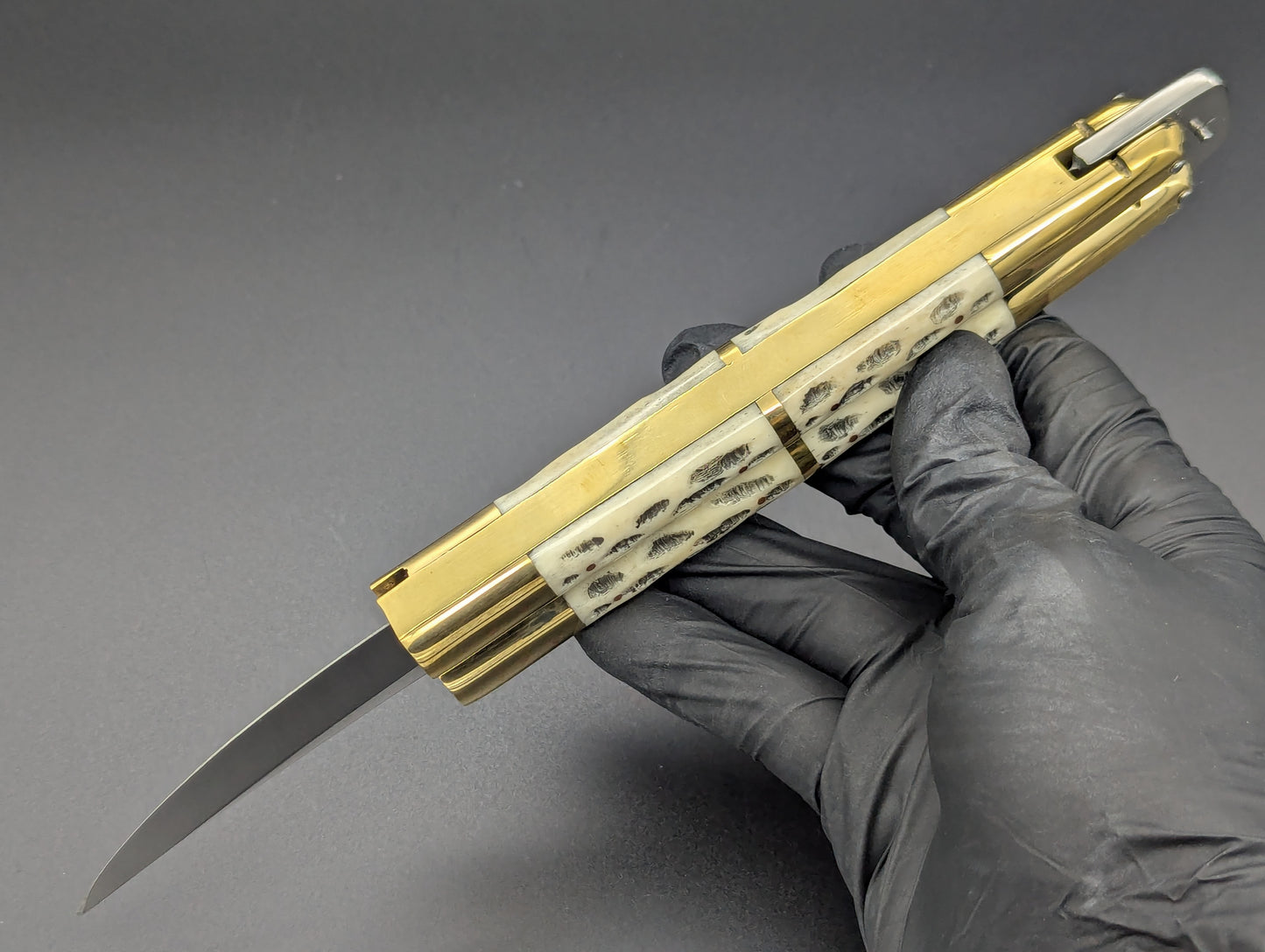 14.25" BUSISI XL BLADE FHM BALISONG RAMBO BONE