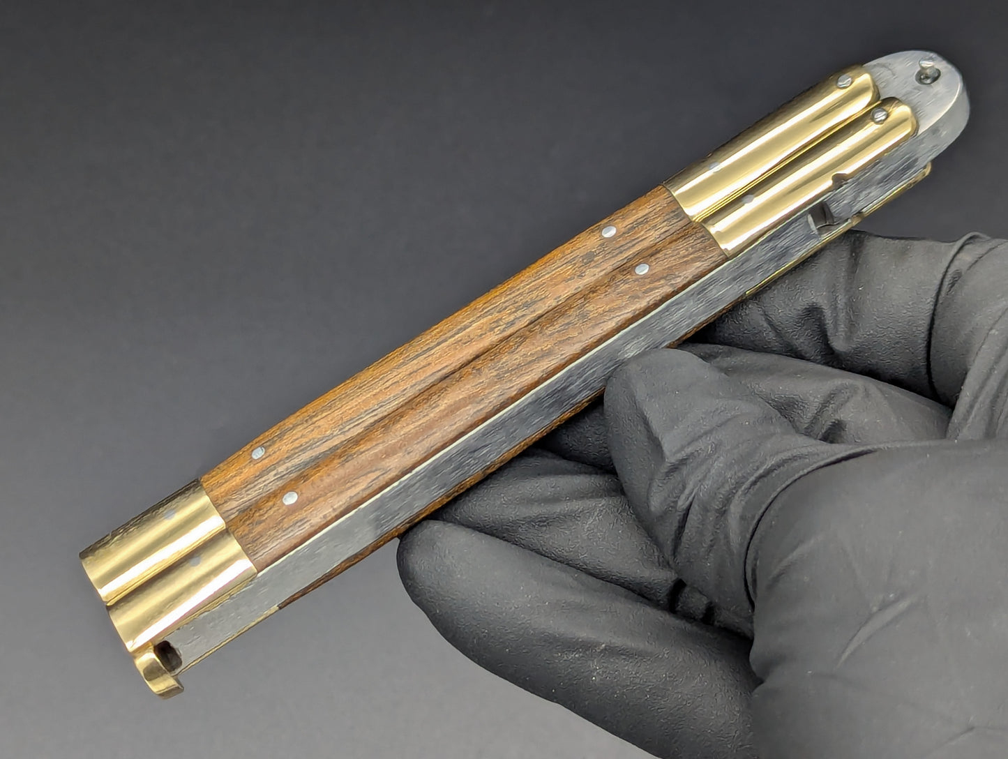 9" FHM Slim Narrawood Balisong Drop Point