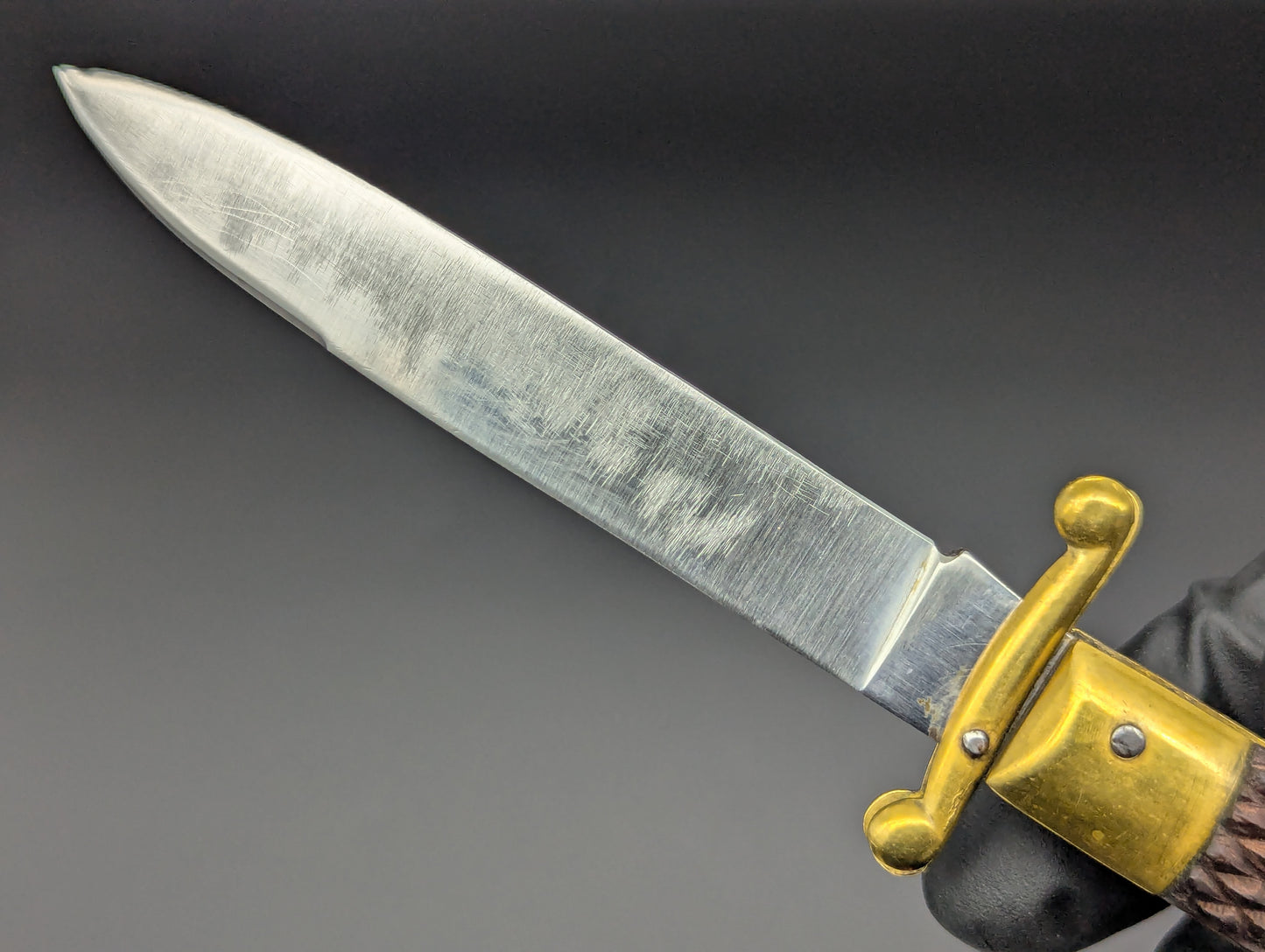 Vintage Manual Italian Swinguard Brass Checkered