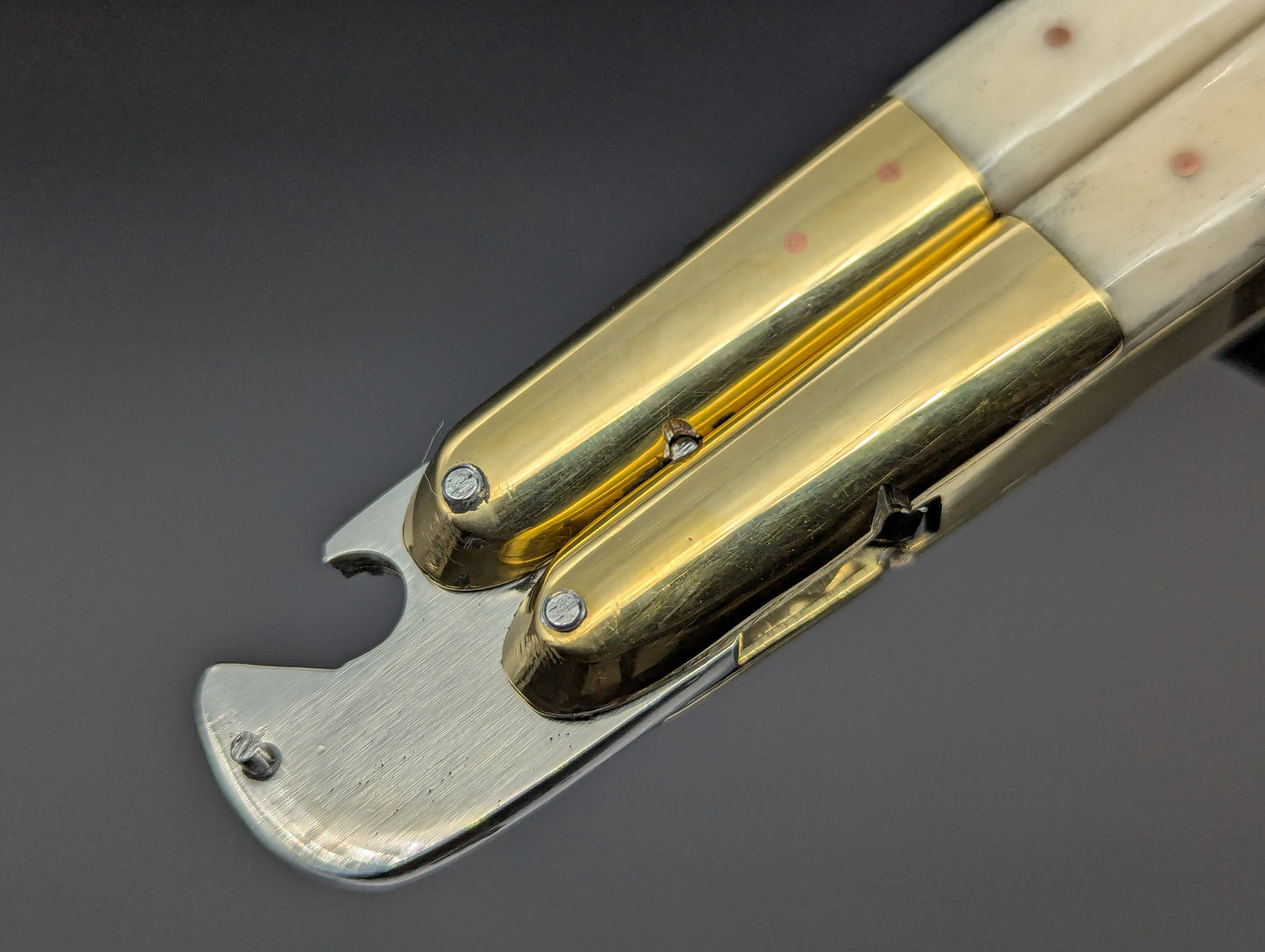 14.25" WHITE BONE BUSISI XL BLADE FHM BALISONG KNIFE